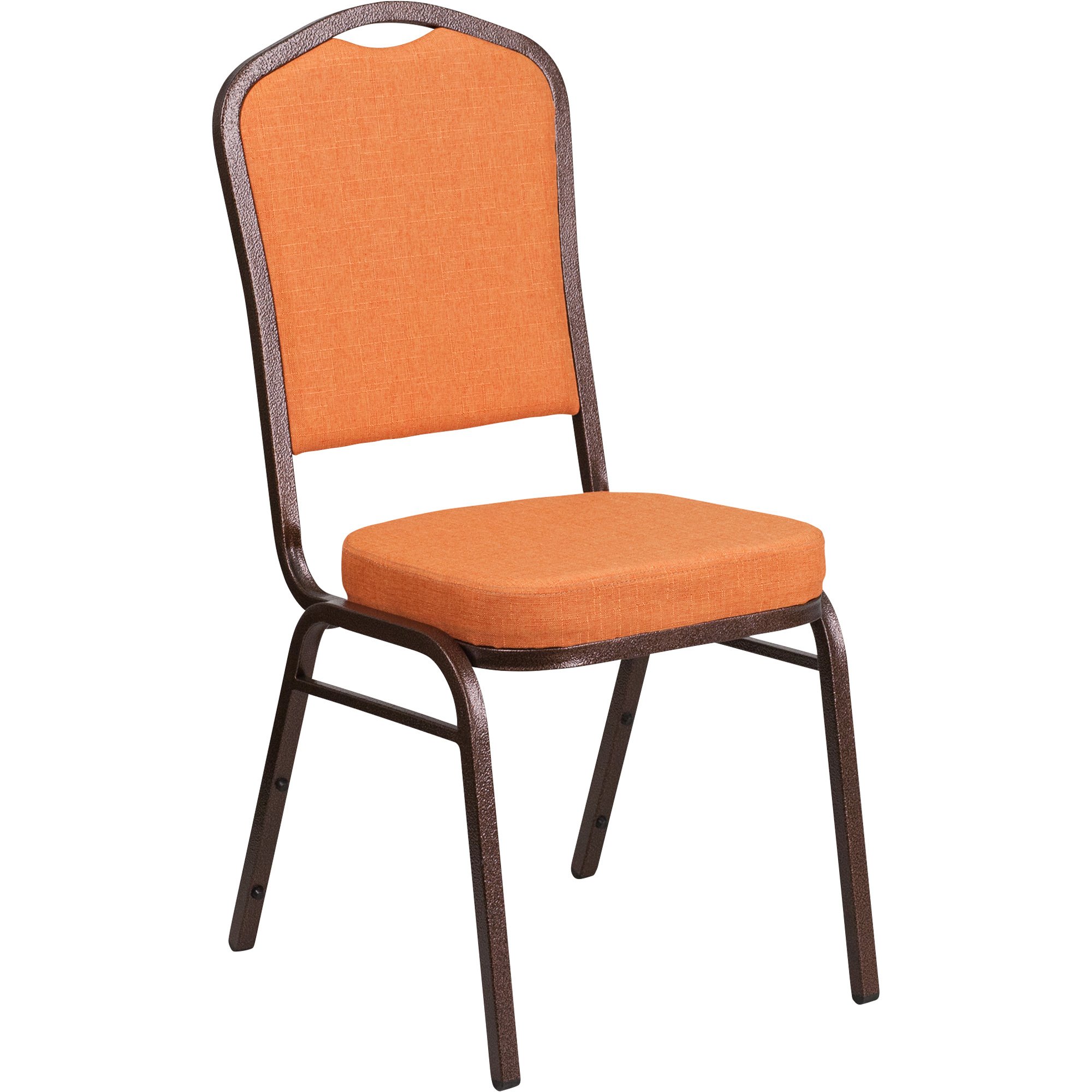 Flash Furniture Crown Back Fabric Banquet Chair — Orange w/Copper Frame, Model# FDC01C9